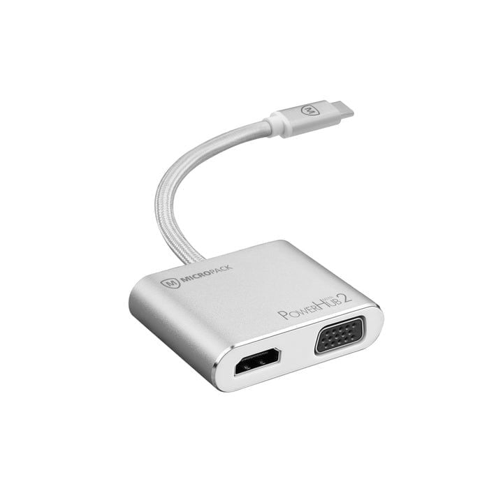 HUB mở rộng kết nối Micropack USB C to 4 Ports VGA Adapter | Silver (MDC-4V-SL)