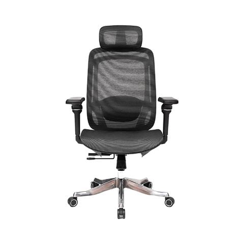 Ghế công thái học Ergonomic Hyperwork Airy Pro - Đen | Lưới Flow Mesh, Tay 6D, Piton Class 4, Móc treo áo