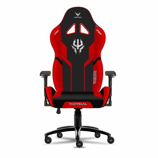  Ghế gaming CENTAUR Tactical | Đen đỏ, 150kg, Chân xoay, Da PU 