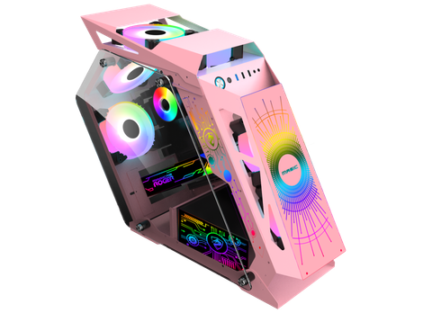 Thùng máy Magic Roger RGB M-ATX | Pink, không kèm fan
