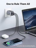  Củ sạc nhanh Ugreen 10334 65W GaN 3 cổng | USB Type-C x2, USB Type A x1, hỗ trợ QC4+, PD 3.0 (CD244) 