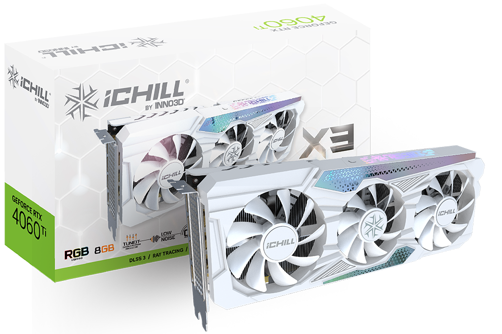 Card màn hình INNO3D RTX 4060 Ti 8GB iCHILL X3 WHITE