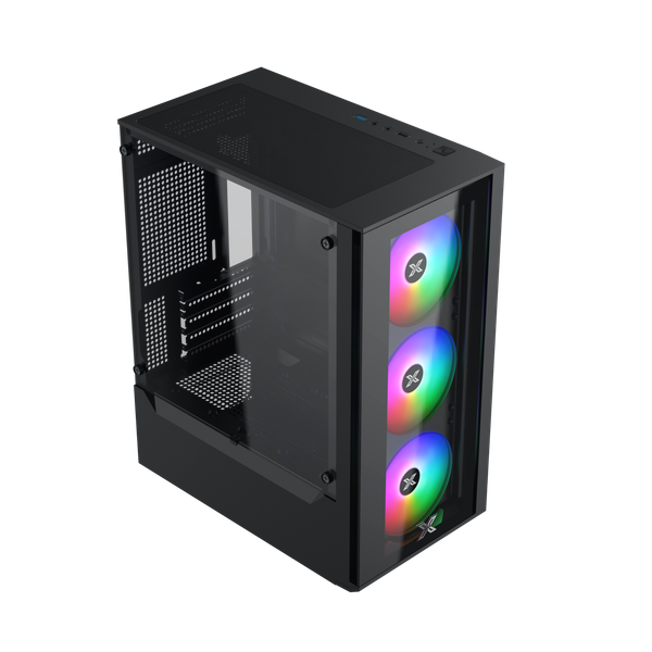  Thùng máy Xigmatek MYX 3F - Black | Kèm 3 fan led 