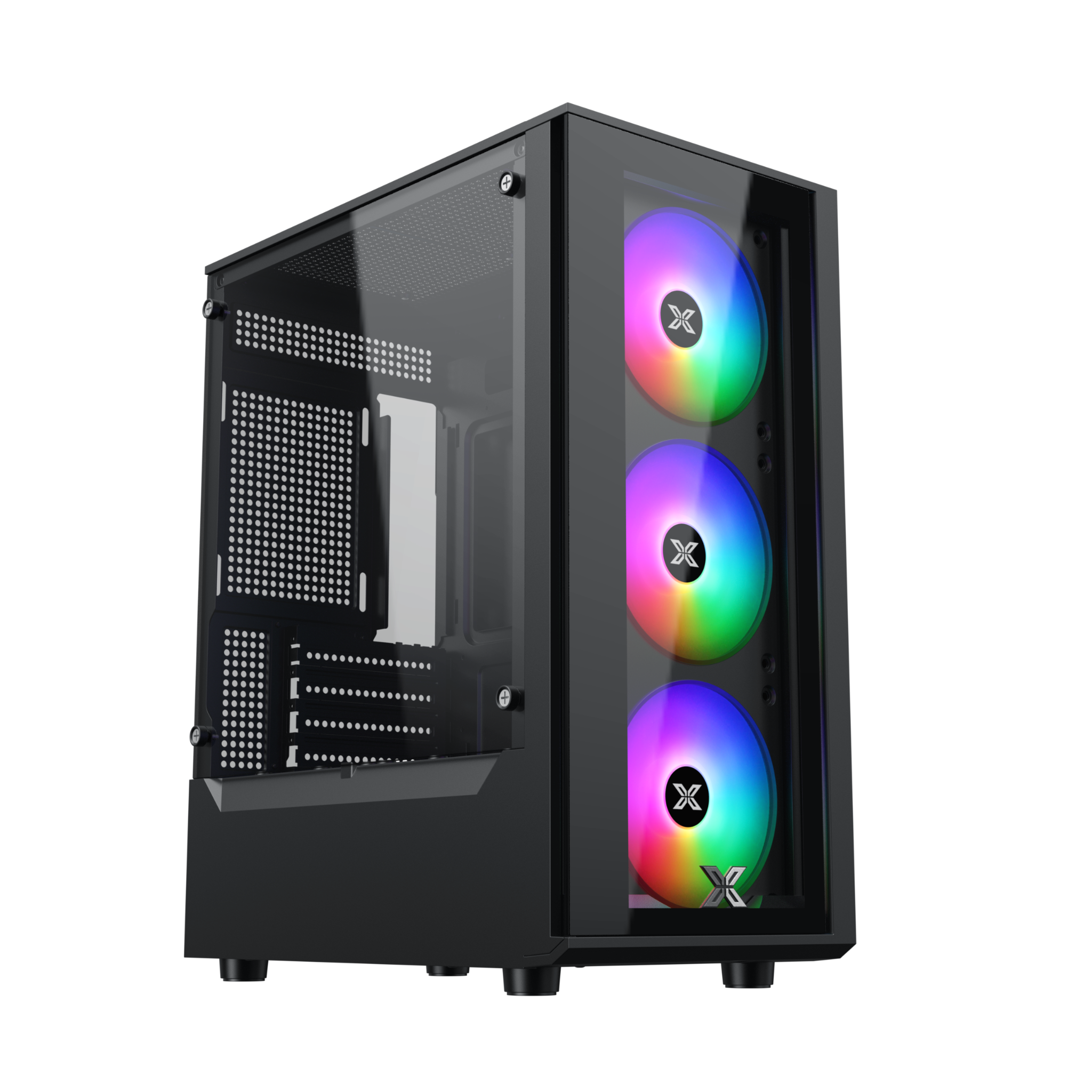 Thùng máy Xigmatek MYX 3F - Black | Kèm 3 fan led