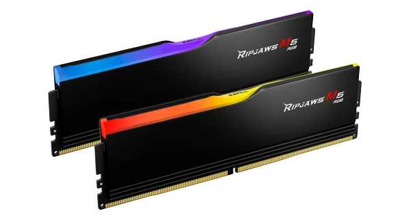  RAM PC G.SKILL Ripjaws M5 32GB RGB DDR5 Black | (2x16GB), 6400MHz, Intel/AMD F5-6400J3648F16GX2-RM5RK 