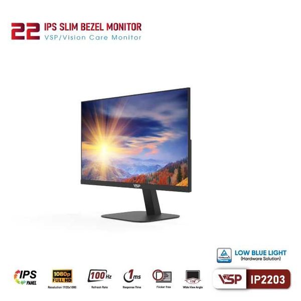  Màn hình Văn phòng VSP IP2205F | 22 inch, FHD, 100Hz, IPS, speaker 