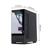  Thùng máy Case Magic Mix Tower Air - Đen | Aio 240, hồ cá 