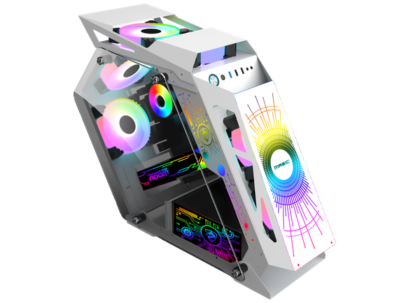  Thùng máy Magic Roger RGB M-ATX | White, không kèm fan 