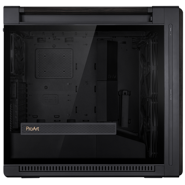  Thùng máy ASUS ProArt PA602 Wood Edition - Tempered Glass Panel | Kèm sẵn 2 fan 20cm, 1 fan 14cm 
