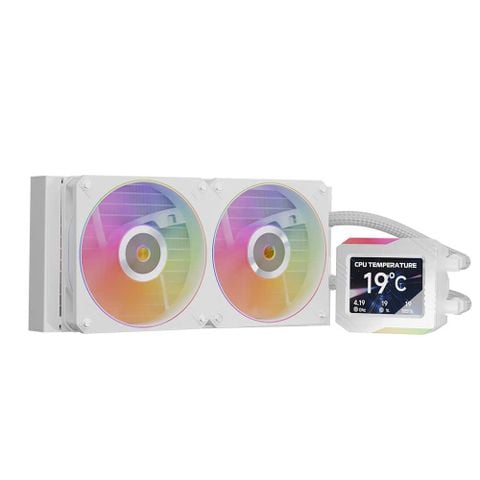 Tản nhiệt nước Leopard Astroshell 240 V2 White | ARGB Display, Trắng