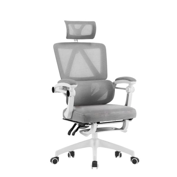  Ghế công thái học OEM CTH-899 | Xám, 120kg, Chân xoay, Lưng lưới 