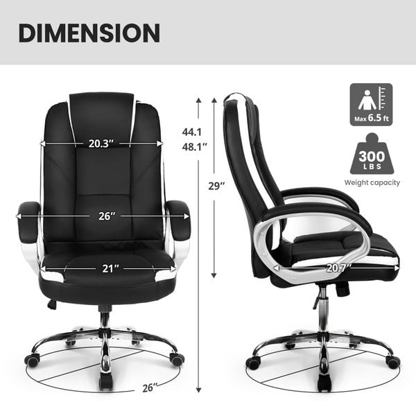  Ghế văn phòng OEM 1057 | Trắng, 100kg, Chân xoay, Da PU 