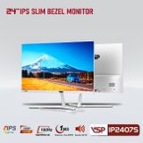  Màn hình Gaming VSP IP2407S trắng | 23.8 inch, Full HD, IPS, 100Hz, 5ms, phẳng 