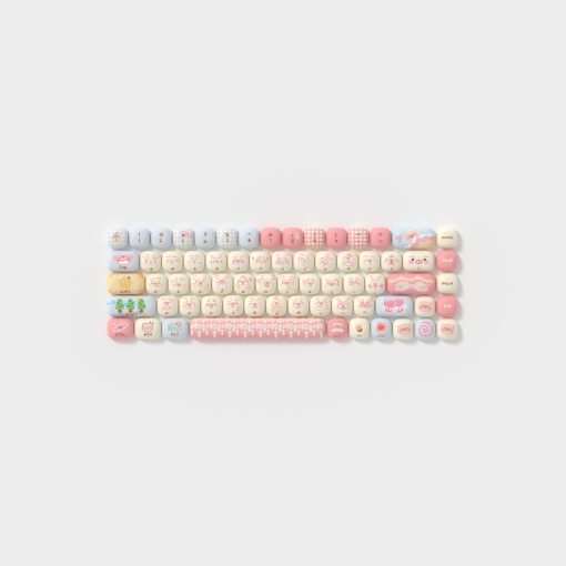  Keycap Akko set – Piggy Party Cute (PBT Dye-subbed / MOG profile / 139 nút). 