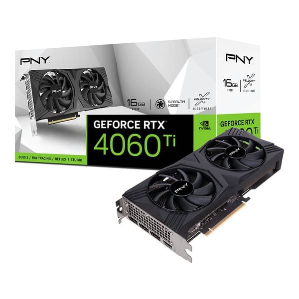  Card màn hình NVIDIA GeForce RTX 4060 Ti PNY VERTO Dual Fan | 16GB GDDR6, 4352 CUDA, 550W 