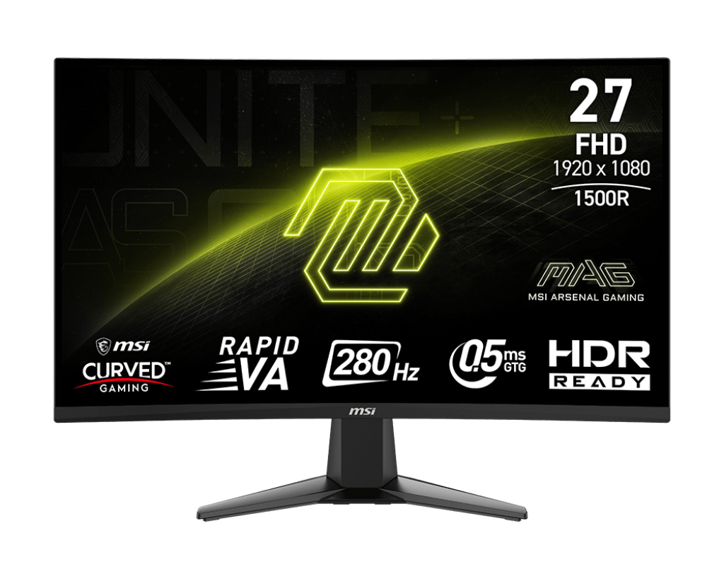 Màn hình gaming MSI MAG 276CXF | 27 inch, FHD, Rapid VA, 280Hz, 0.5ms, cong