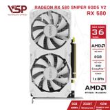  Card màn hình AMD Radeon RX 580 Unika Blizzard White | 8GB GDDR5, 2304 SP, 500W 