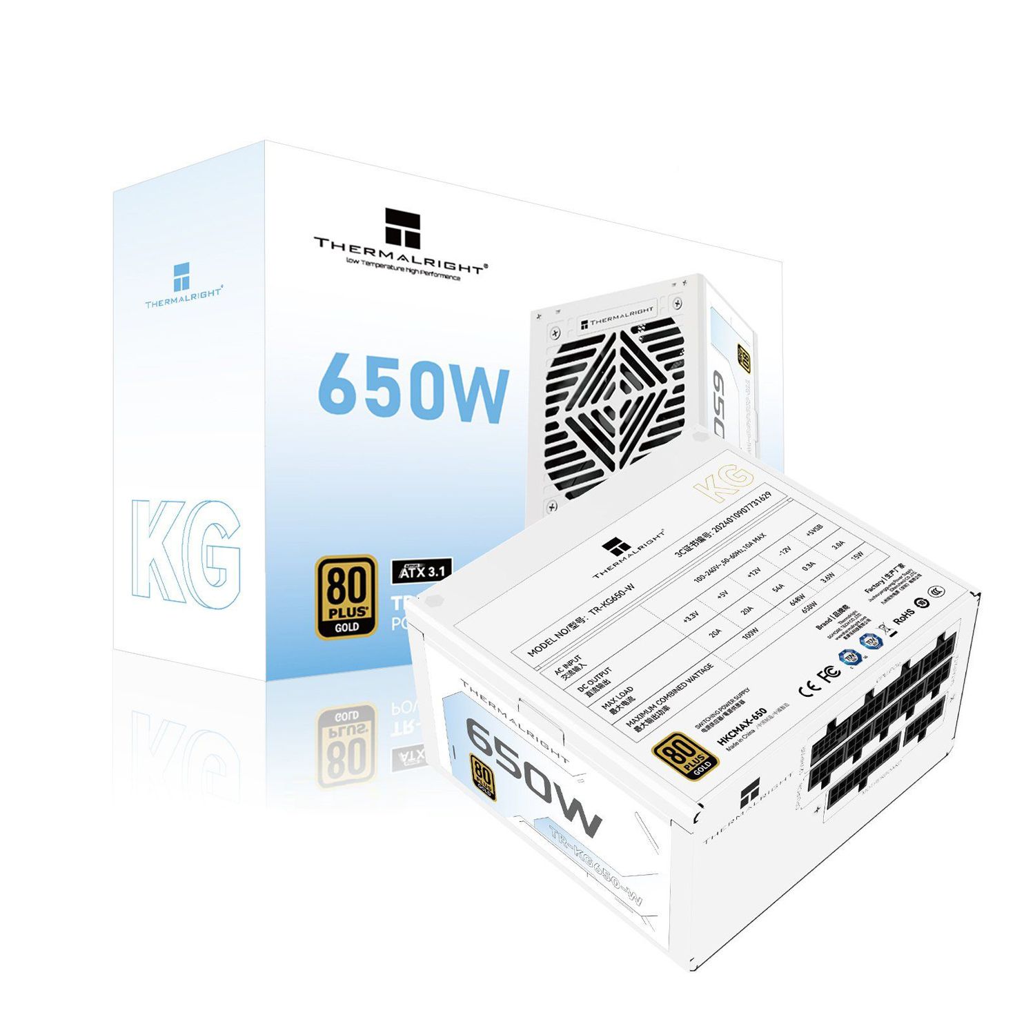 Nguồn Thermalright KG-650-W 650W - White | 80 Plus Gold, PCIe 5.1