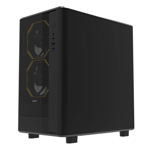  Thùng máy Case DarkFlash DB330M M-ATX | Mặt lưới, đen 