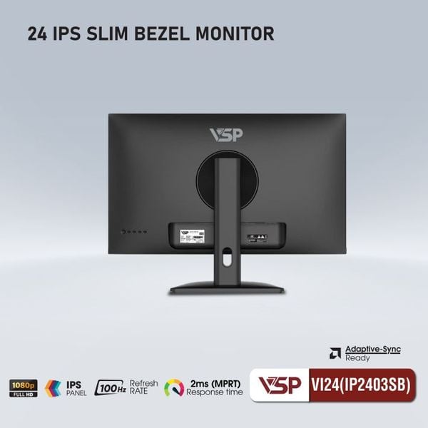  Màn hình Văn phòng VSP IP2403SB | 24 inch, FHD, 100Hz, IPS 
