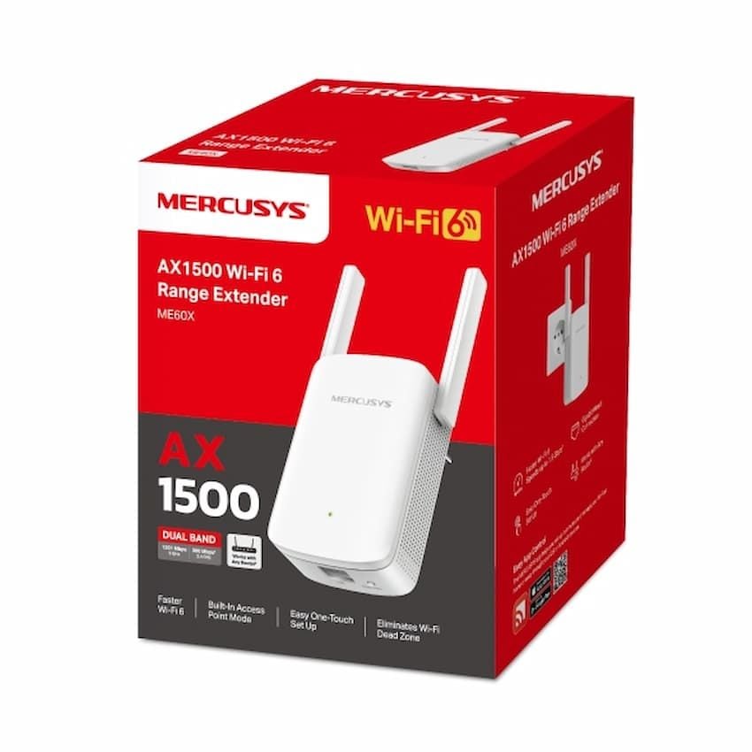 Bộ kích sóng WiFi Mercusys băng tần kép AC1500 ME60X