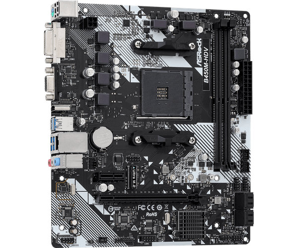  Mainboard ASRock B450M-HDV DDR4 | AM4, mATX, 2 khe RAM 