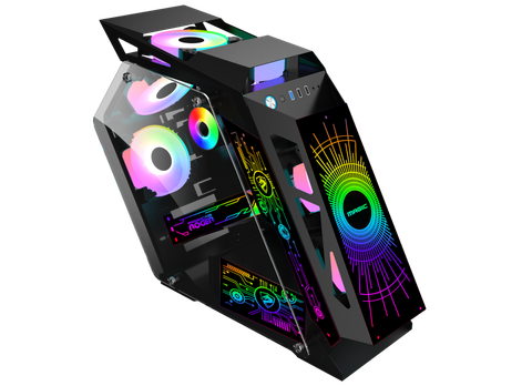 Thùng máy Magic Roger RGB M-ATX | Black, không kèm fan