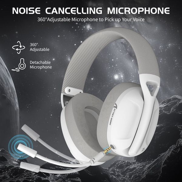  Tai nghe gaming Attack Shark L80 Ultra-Light Tri-Mode - White 