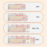  Keycap Akko set – Piggy Party Cute (PBT Dye-subbed / MOG profile / 139 nút). 