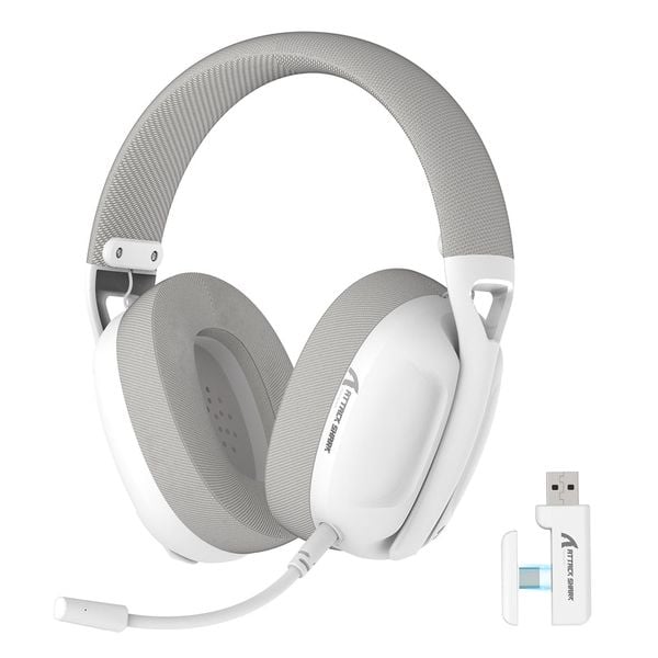  Tai nghe gaming Attack Shark L80 Ultra-Light Tri-Mode - White 