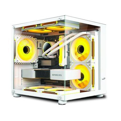 Thùng máy Aqual X2-M | Micro-ATX, Trắng