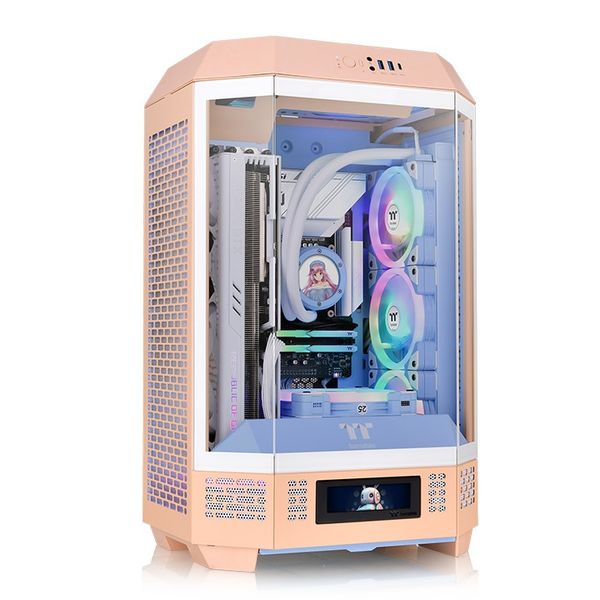  Thùng máy Thermaltake Tower 300 Peach Fuzz M-ATX | Sẵn 2 fan 14cm 