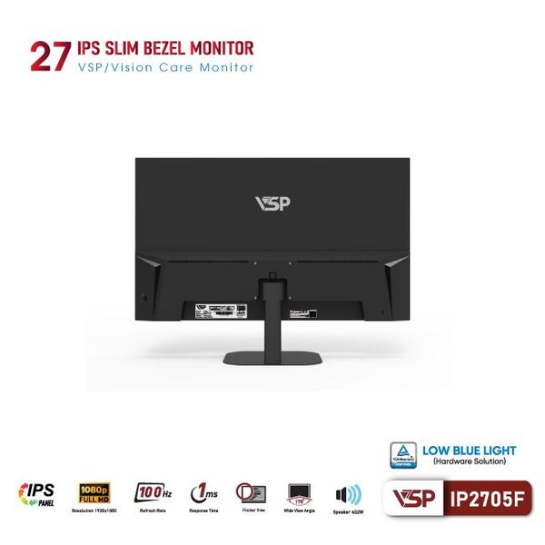  Màn hình Văn phòng VSP IP2405F | 24 inch, FHD, 100Hz, IPS, speaker 