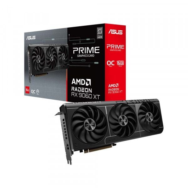  Card màn hình AMD Radeon RX 9060 XT ASUS Prime OC | 16GB GDDR6, 2048 SP, 550W 