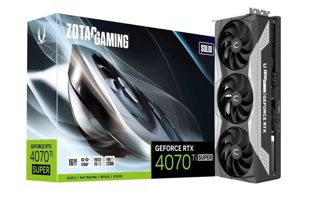 Card màn hình VGA ZOTAC GAMING GeForce RTX 4070 Ti SUPER SOLID 16GB GDDR6X