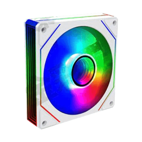 Quạt tản nhiệt PC Leopard S1 | Fan lẻ 120mm, ARGB, Gió ngược, Trắng
