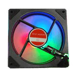  Fan Case Leopard S1 Auto RGB - Đen | Gió ngược, cắm nguồn trực tiếp 