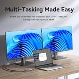  Hub chuyển đổi Type C to dual HDMI MST Vention ACZ | 4K@30Hz 