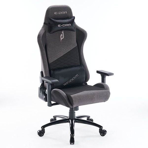  Ghế gaming E DRA WISDOM EGC231 Fabric | Đen xám, 120kg, Chân xoay, Lưng vải 