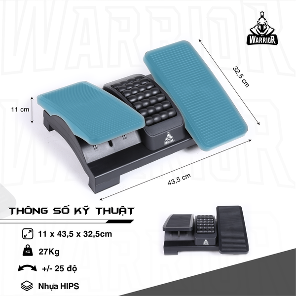  Kê chân công thái học WARRIOR Ergonomic Footrest - WEF200 