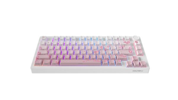  Bàn phím cơ gaming Dareu EK75 Pro | 3 Mode, TKL, Linear Switch, RGB, Pink 