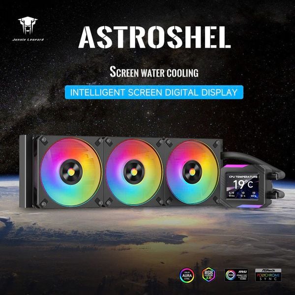  Tản nhiệt nước Leopard Astroshell 360 V2 Black | ARGB Display, Đen 