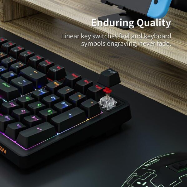  Bàn phím cơ gaming Newmen GM328 | Có dây, Fullsize, Linear Switch, RGB, Black 