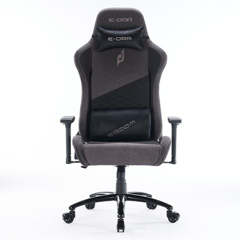 Ghế gaming E DRA WISDOM EGC231 Fabric | Đen xám, 120kg, Chân xoay, Lưng vải