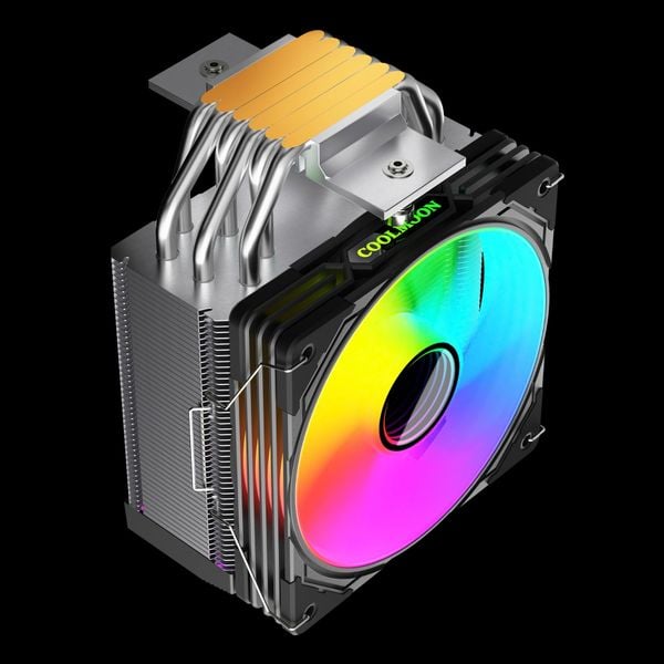  Tản nhiệt khí CoolMoon GT600 | ARGB Display, Đen 
