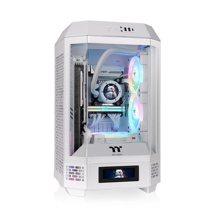 Thùng máy Thermaltake Tower 250 Mini-ITX Snow White | Không kèm fan (CA-1Z9-00S6WN-00)