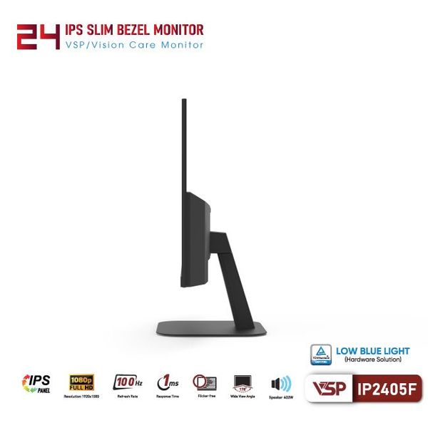  Màn hình Văn phòng VSP IP2405F | 24 inch, FHD, 100Hz, IPS, speaker 
