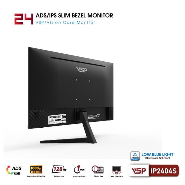  Màn hình Văn phòng VSP IP2404S | 24 inch, FHD, 120Hz, IPS 