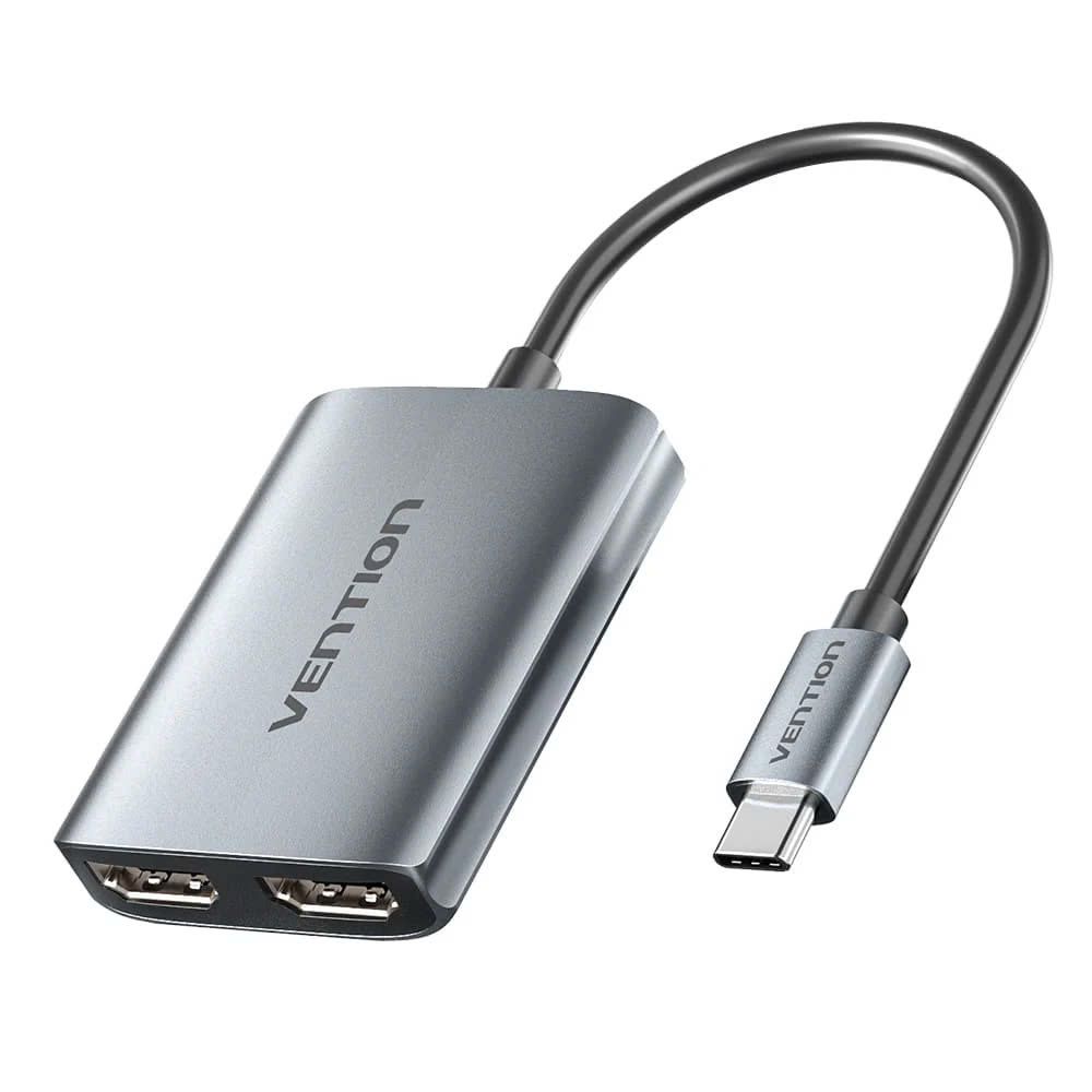 Hub chuyển đổi Type C to dual HDMI MST Vention ACZ | 4K@30Hz