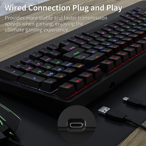  Bàn phím cơ gaming Newmen GM328 | Có dây, Fullsize, Linear Switch, RGB, Black 